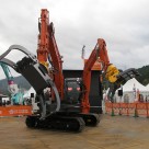 日立建機 ASTACO NEO（アスタコ ネオ）装着　ツカミーノウッド(Ｗ)+ツカミーノ全旋回フォーク