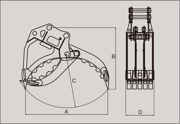 ツカミーノバケットフォーク図面
