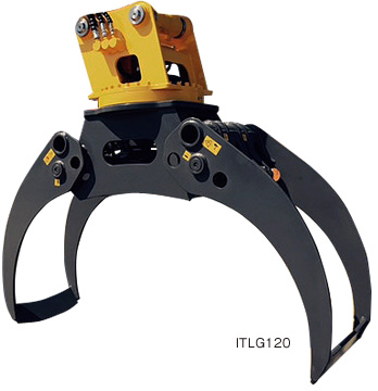 油圧式木材用グラップルツカミーノウッド