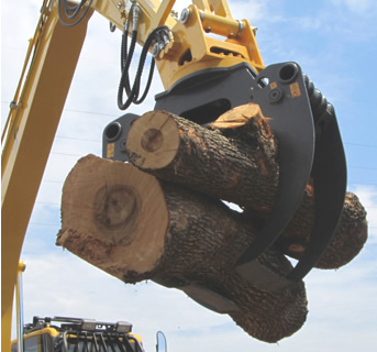 油圧式木材用グラップルツカミーノウッド
