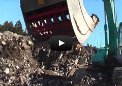 オシレート・スクリーン（SB-20型）スクリーンバケット,バケットスクリーン,HARDOX,バケット型ふるい機